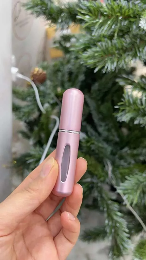 Lọ Chiết Nước Hoa Mini 5ml Vỏ Nhôm Có Lỗ Chiết Dưới Đáy Tiện Lợi
