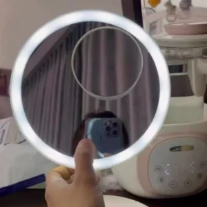 Gương Trang Điểm Để Bàn - Đèn Led Kèm Sạc