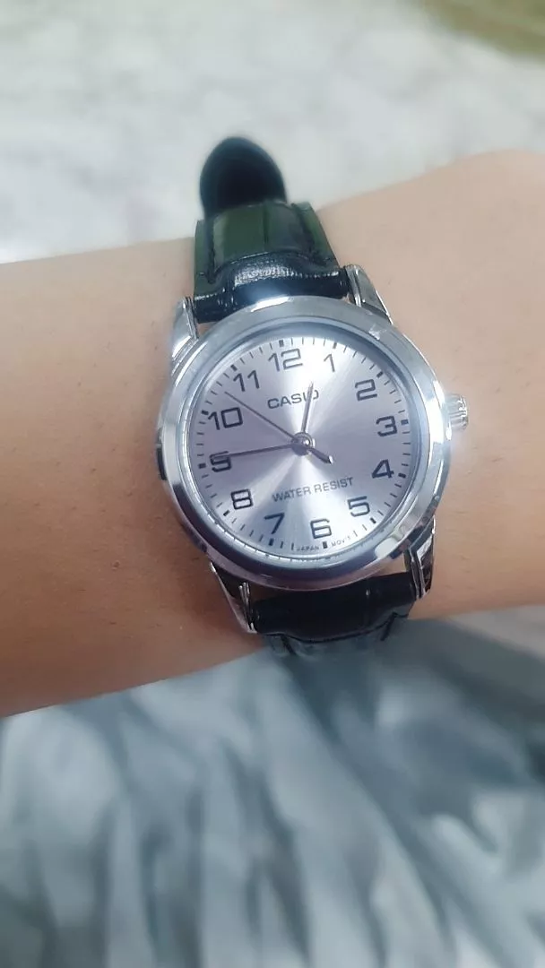 Đồng hồ nữ dây da Casio chính hãng Anh Khuê LTP-V001L-7BUDF