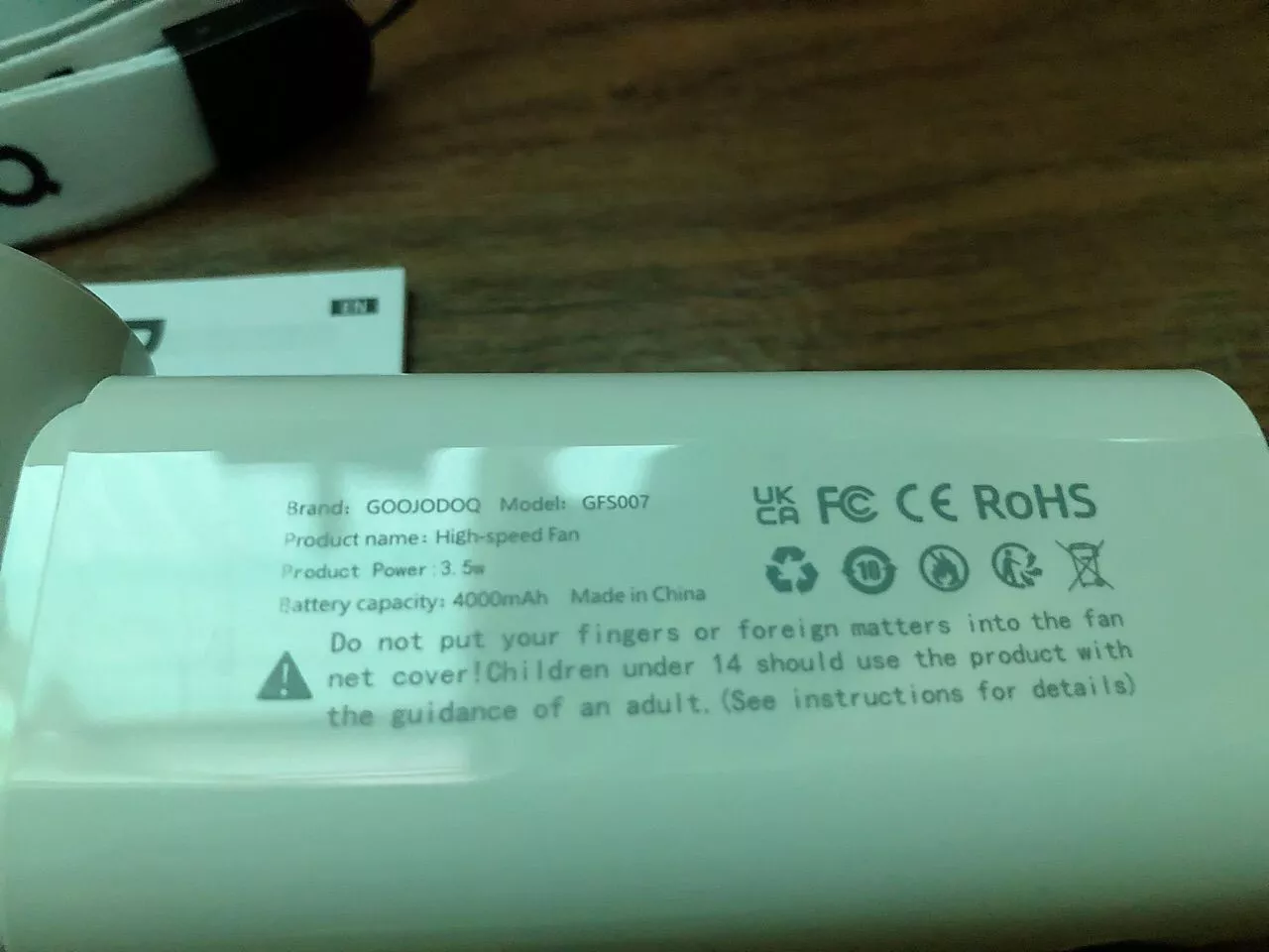 【Tặng quà】Quạt để bàn tốc độ cao GOOJODOQ GFS007 10x Màn hình LED Công suất gió cải tiến và dây đeo di động Pin 3600mAh bền bỉ