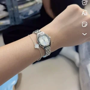 Đồng Hồ Nữ IBSO Mặt Đa Giác Sang Trọng Dây Thép Không Gỉ Chống Nước Tốt Phong Cách Hàn Quốc