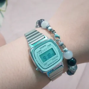 Đồng hồ nam, nữ A159 Unisex-SKM dây thép kiểu dáng thể thao cho tuổi teen, có báo thức và hẹn giờ