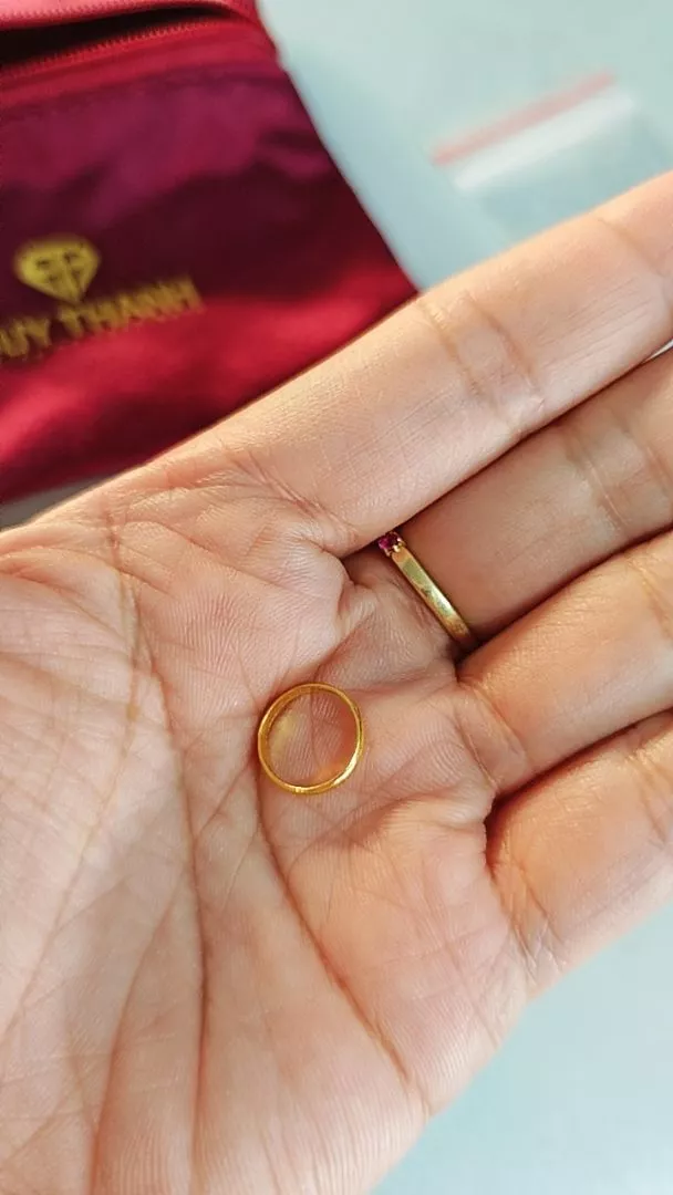 Nhẫn Tiết Kiệm Vàng 24k 0.1 Chỉ Huy Thanh Jewelry (KÈM TÚI GẤM)