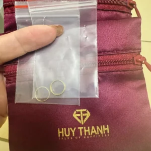 Nhẫn Tiết Kiệm Vàng 24k 0.1 Chỉ Huy Thanh Jewelry (KÈM TÚI GẤM)
