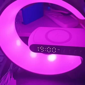 [Cực Hot] Loa Bluetooth Chữ G Đa Năng, Đèn Led RGB Nháy Theo Nhạc, Đồng Hồ Báo Thức Trang Trí
