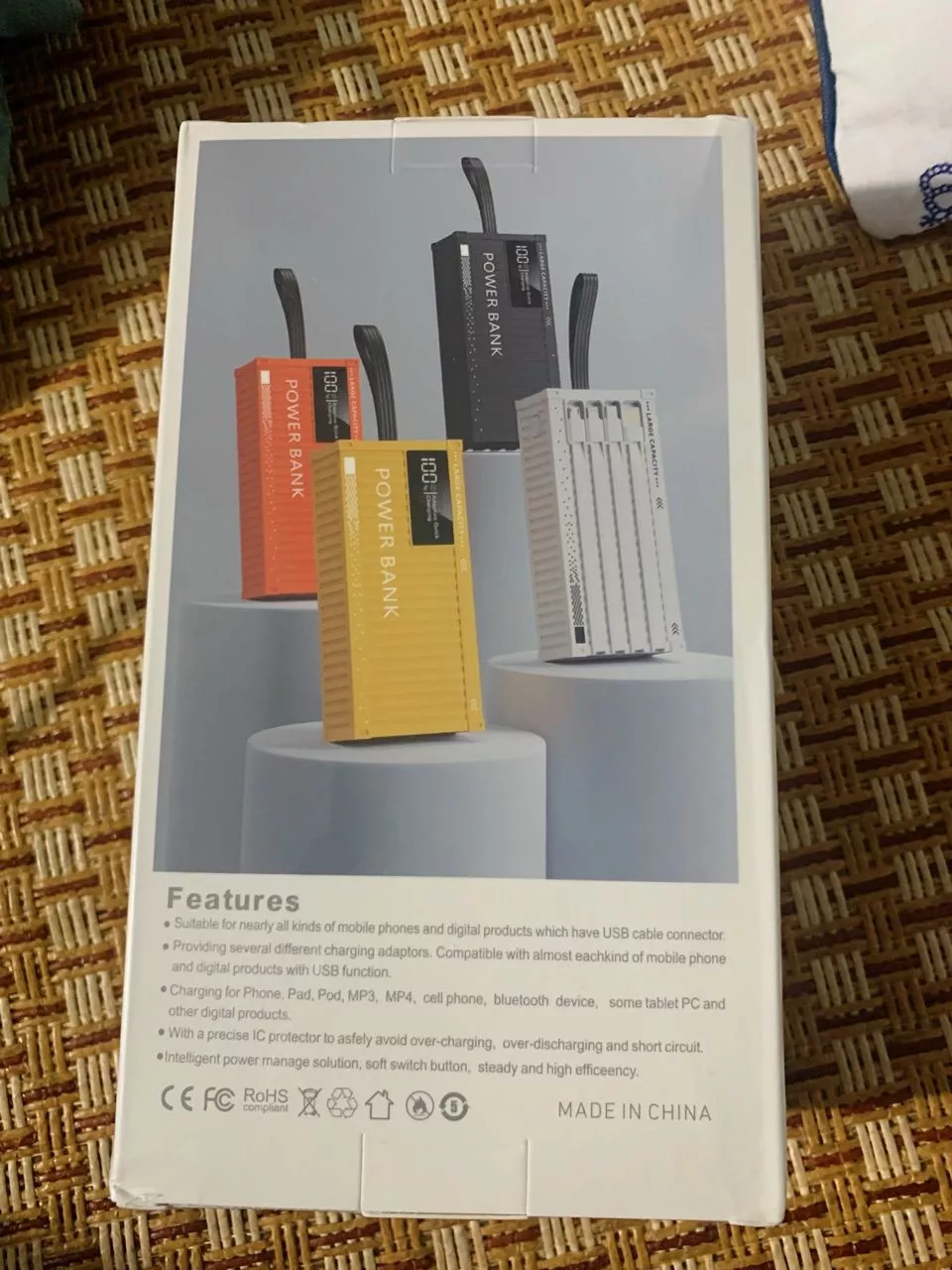 Bộ sạc điện thoại 50.000MAH CONTAINER, 4 cổng USB, sạc nhanh PD 120W, bảo hành 6 tháng - AUDIO365