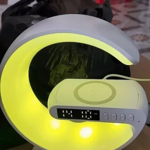 [Cực Hot] Loa Bluetooth Chữ G Đa Năng, Đèn Led RGB Nháy Theo Nhạc, Đồng Hồ Báo Thức Trang Trí