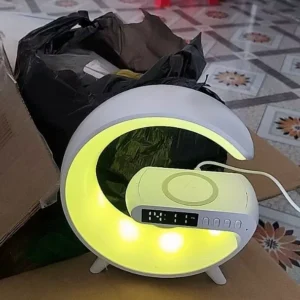 [Cực Hot] Loa Bluetooth Chữ G Đa Năng, Đèn Led RGB Nháy Theo Nhạc, Đồng Hồ Báo Thức Trang Trí