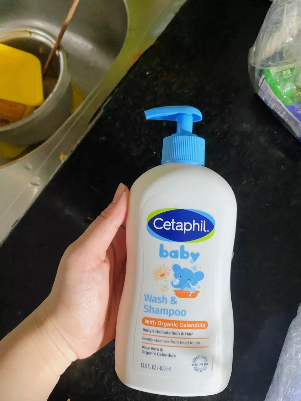 Sữa tắm gội Cetaphil Baby Wash & Shampoo with Organic Calendula 400ML & 230ML