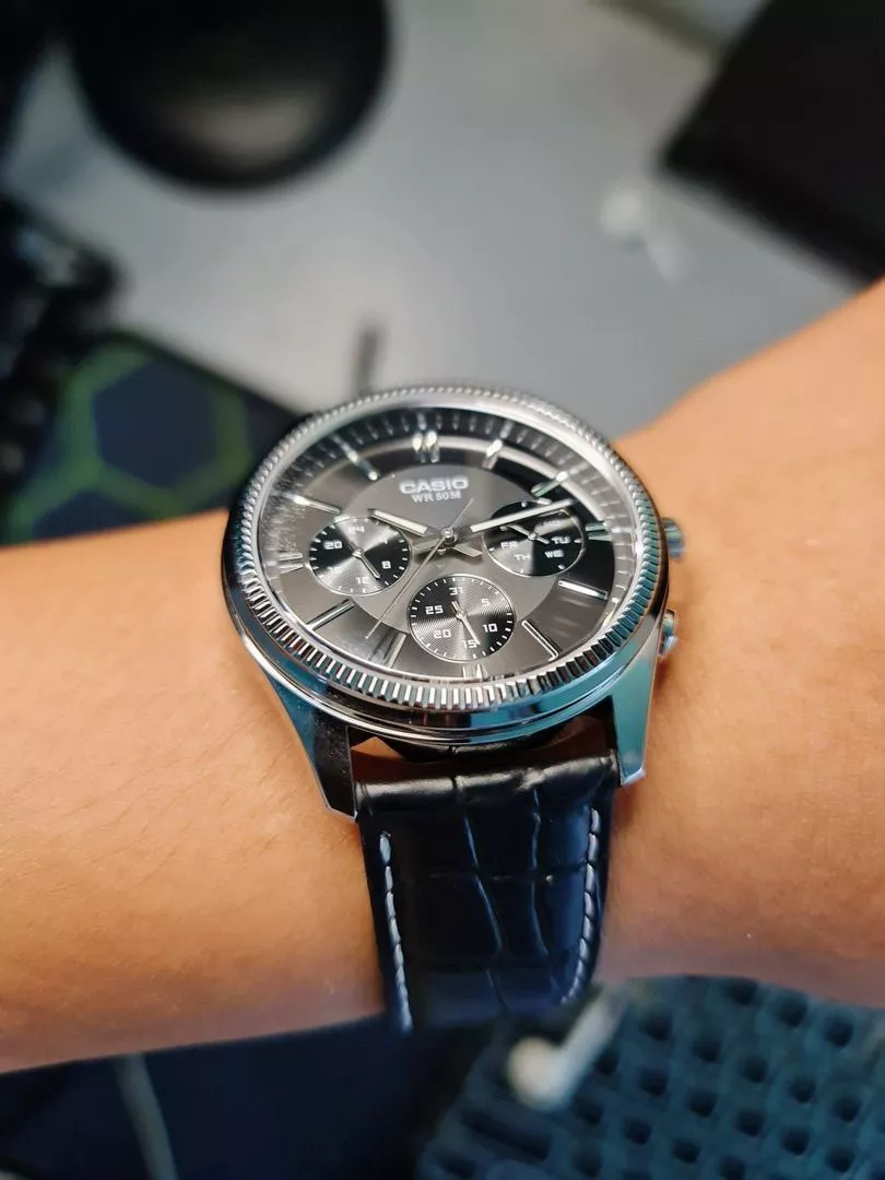 (Chính Hãng) Casio Nam MTP-1375L-1A Mặt Đen Size 42mm - Bảo Hành 7 Năm