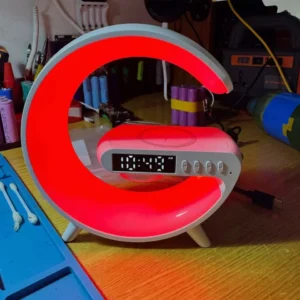 [Cực Hot] Loa Bluetooth Chữ G Đa Năng, Đèn Led RGB Nháy Theo Nhạc, Đồng Hồ Báo Thức Trang Trí