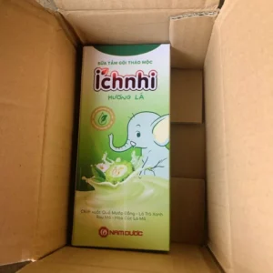 Sữa tắm gội thảo mộc Ích Nhi hương lá, chai 200ml, giúp làm sạch da và tóc trẻ