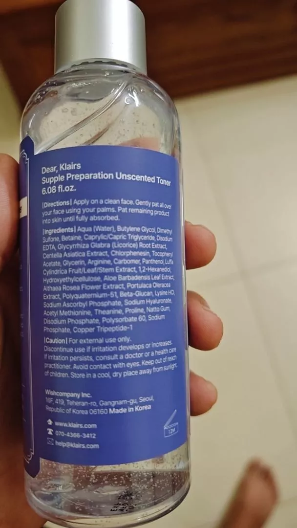 Nước hoa hồng Dear, Klairs Supple Preparation Unscented Toner