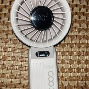 Quạt gấp 180° im lặng GOOJODOQ siêu gió điều chỉnh 100 cấp độ, mini quạt di động, màn hình nguồn LED
