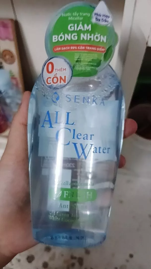 Bộ 02 Nước tẩy trang Micellar Giảm Bóng Nhờn Senka All Clear Water Fresh 230ml/chai