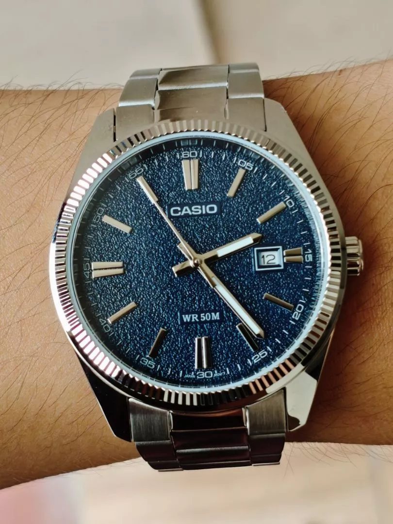 Đồng hồ Nam Dây kim loại Casio chính hãng Anh Khuê MTP-1302DA (Mặt số nhám)