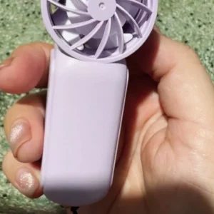Quạt Mini Cầm Tay Turbo – Nhỏ Gọn, 5 Cấp Gió, Pin 1800mAh, Siêu Mát