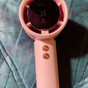 Quạt Cầm Tay Mini Sạc Pin, Cấp Độ Gió Mạnh Dung Lượng Pin 5000mAh Màn Hình Led Hiển Thị