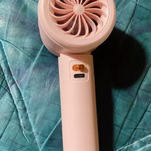 Quạt Cầm Tay Mini Sạc Pin, Cấp Độ Gió Mạnh Dung Lượng Pin 5000mAh Màn Hình Led Hiển Thị