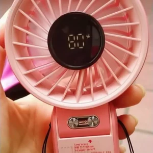 Quạt gấp 180° im lặng GOOJODOQ siêu gió điều chỉnh 100 cấp độ, mini quạt di động, màn hình nguồn LED