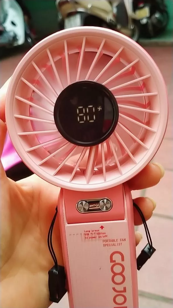 Quạt gấp 180° im lặng GOOJODOQ siêu gió điều chỉnh 100 cấp độ, mini quạt di động, màn hình nguồn LED