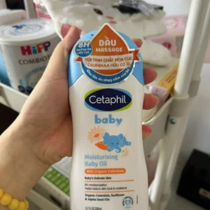 [MỚI] Dầu massage dưỡng ẩm làm dịu da bé với hoa cúc Calendula Hữu Cơ Cetaphil Baby Moisturising Baby Oil 200ml
