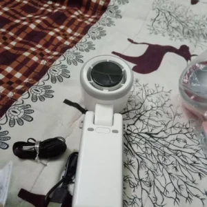 Quạt cầm tích diện cầm tay, , màn hình LED hiển thị 5 tốc độ gió và % pin, , quạt du lịch cầm tay A02
