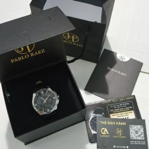 Combo quà tặng đồng hồ nam Pablo Raez U850 chính hãng chống nước 3ATM 40mm tặng kèm túi giấy , hộp nam châm và thiệp