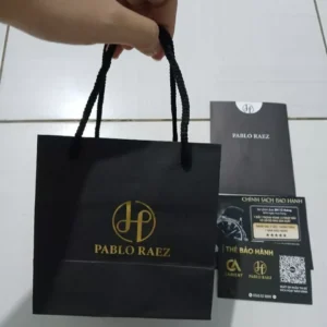 Combo quà tặng đồng hồ nam Pablo Raez U850 chính hãng chống nước 3ATM 40mm tặng kèm túi giấy , hộp nam châm và thiệp