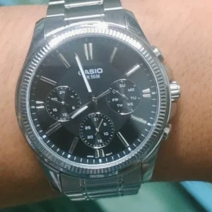 (Chính Hãng) Đồng Hồ Casio Nam MTP-1375D-1A Size 42mm Mặt Đen - Bảo Hành 7 Năm