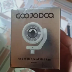 Quạt Mini Type-C GOOJODOQ Cắm Là Mát, Động Cơ 15573 RPM, Gió Mạnh 9.7 m/s,3 Cấp Độ,Xoay 180°,Nhẹ 43g