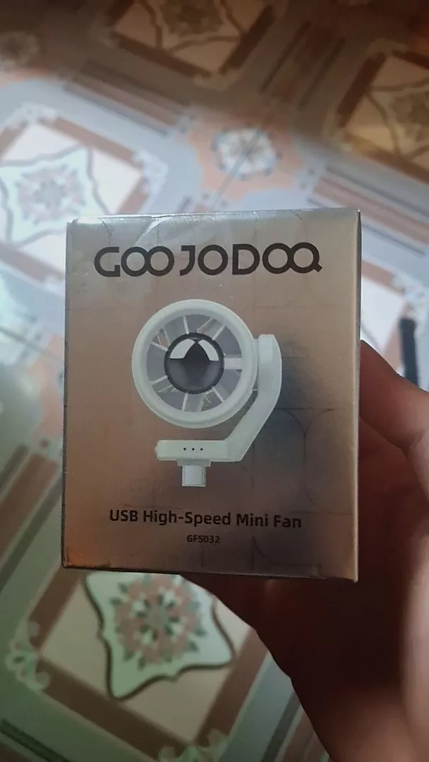 Quạt Mini Type-C GOOJODOQ Cắm Là Mát, Động Cơ 15573 RPM, Gió Mạnh 9.7 m/s,3 Cấp Độ,Xoay 180°,Nhẹ 43g