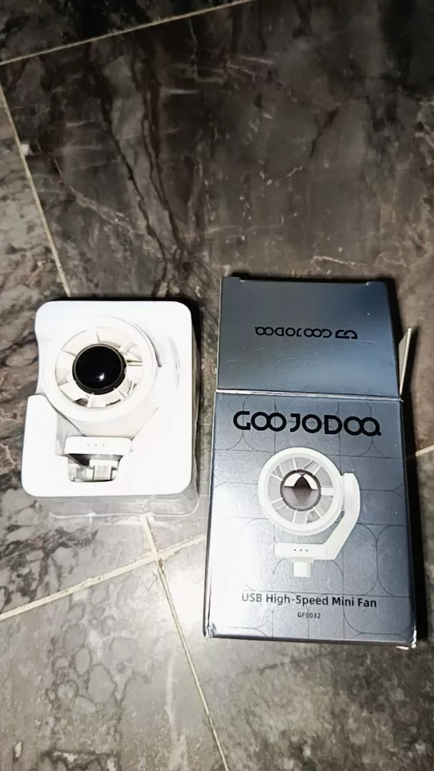 Quạt Mini Type-C GOOJODOQ Cắm Là Mát, Động Cơ 15573 RPM, Gió Mạnh 9.7 m/s,3 Cấp Độ,Xoay 180°,Nhẹ 43g