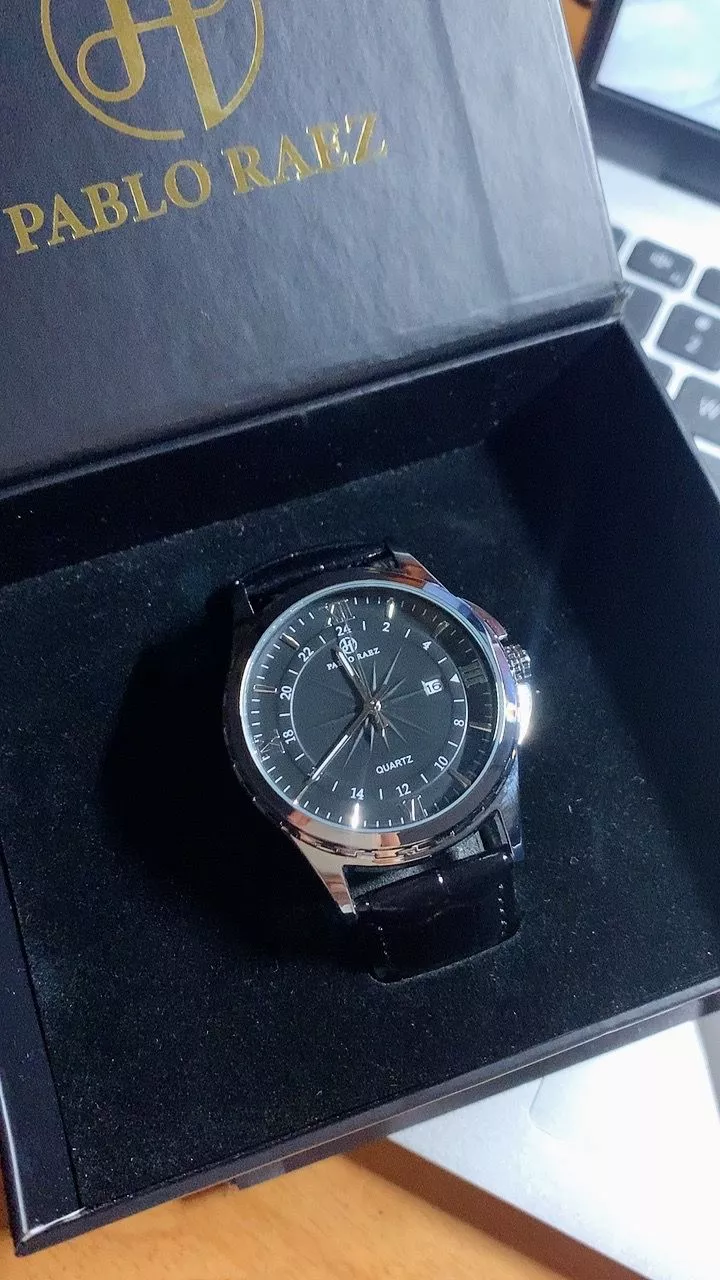 Combo quà tặng đồng hồ nam Pablo Raez U850 chính hãng chống nước 3ATM 40mm tặng kèm túi giấy , hộp nam châm và thiệp