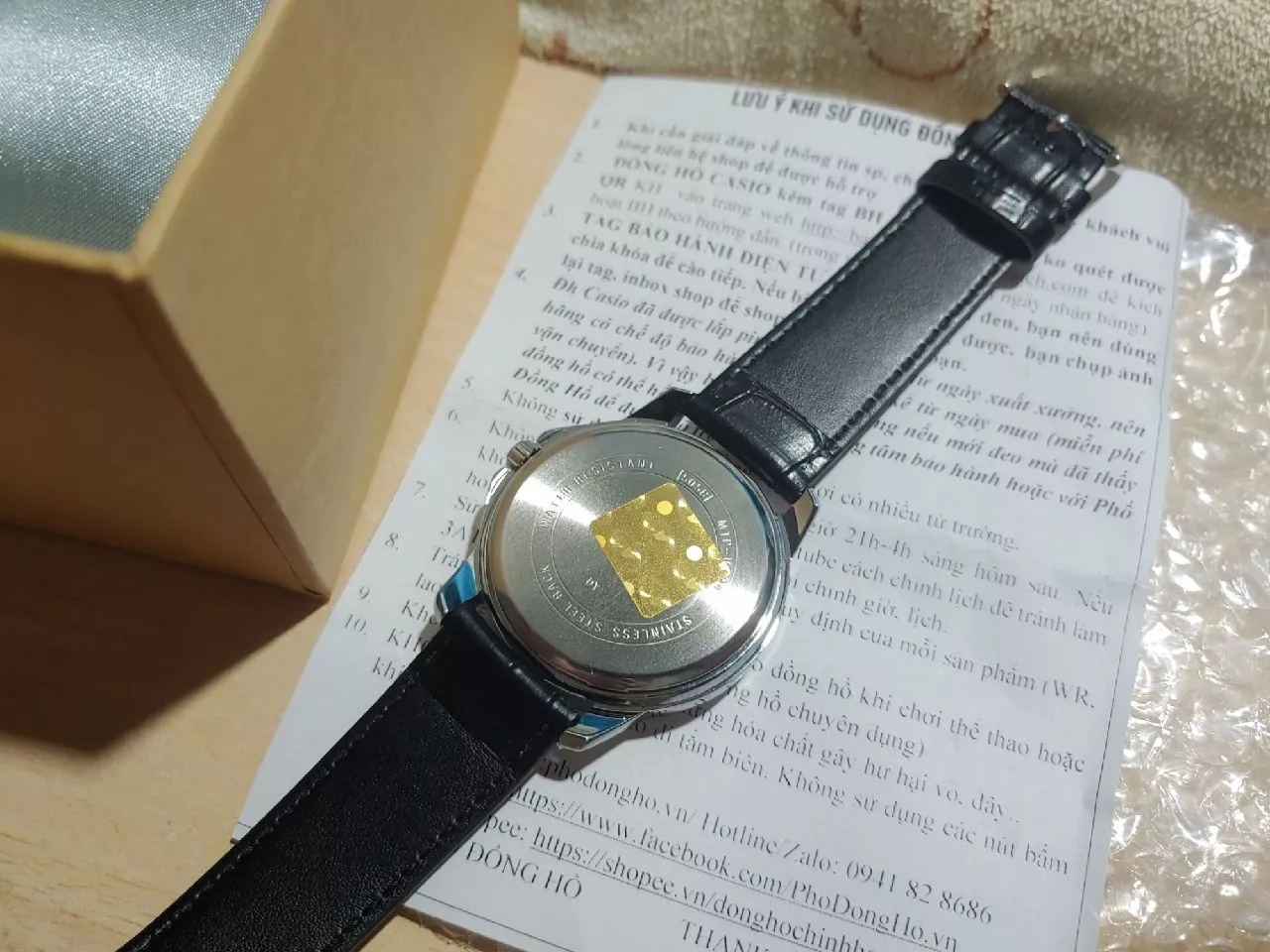 Đồng hồ nam dây da Casio chính hãng Anh Khuê MTP-V004L-1AUDF