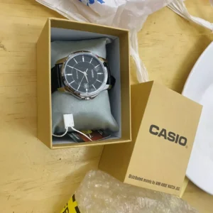 Đồng hồ đôi nam nữ dây da Casio Anh Khuê MTP/LTP V004L-1A