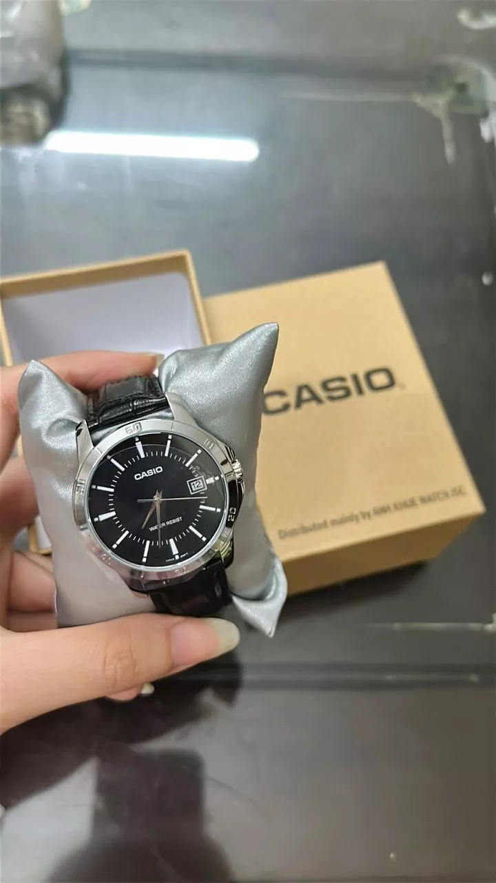 Đồng hồ nam dây da Casio chính hãng Anh Khuê MTP-V004L-1AUDF