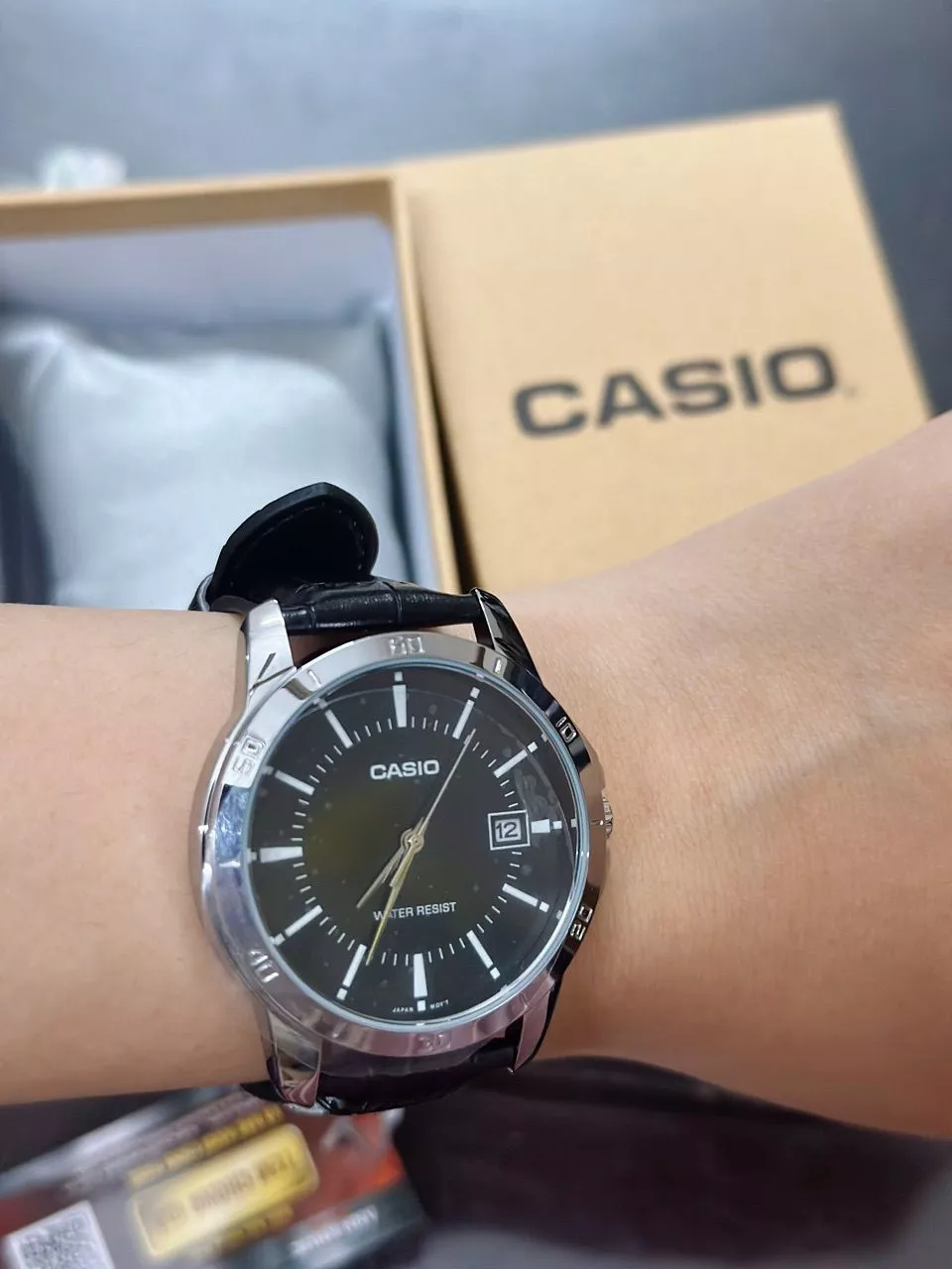Đồng hồ nam dây da Casio chính hãng Anh Khuê MTP-V004L-1AUDF