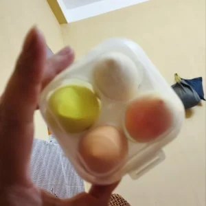 Hộp 4 mút trang điểm, đánh kem nền, phấn phủ sử dụng được dạng khô, ướt