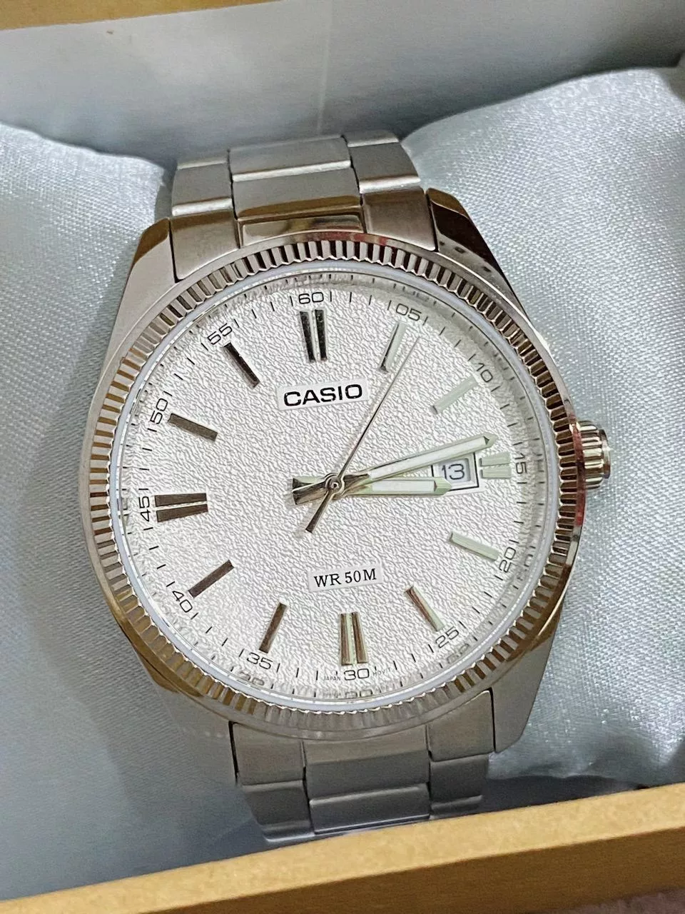 Đồng hồ Nam Dây kim loại Casio chính hãng Anh Khuê MTP-1302DA (Mặt số nhám)