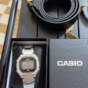 Đồng Hồ Điện Tử Unisex Series W-218 Trẻ Trung Năng Động Mặt Kính Nhựa Vuông 43.2mm Chống Nước Chính Hãng Casio