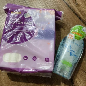 Bông tẩy trang Yusachi Suzuran Cao Cấp Nhật Bản 100% Cotton - 200 miếng
