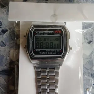 Đồng hồ nam nữ sinh viên LED Đồng hồ điện tử Dây thép phong cách Harajuku Đồng hồ LED đa chức năng thời trang