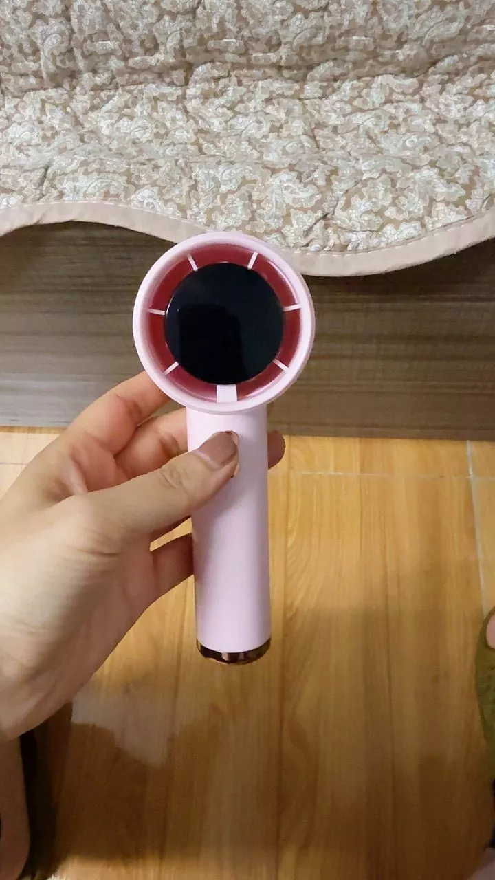 Quạt Cầm Tay Mini Sạc Pin, Cấp Độ Gió Mạnh Dung Lượng Pin 5000mAh Màn Hình Led Hiển Thị