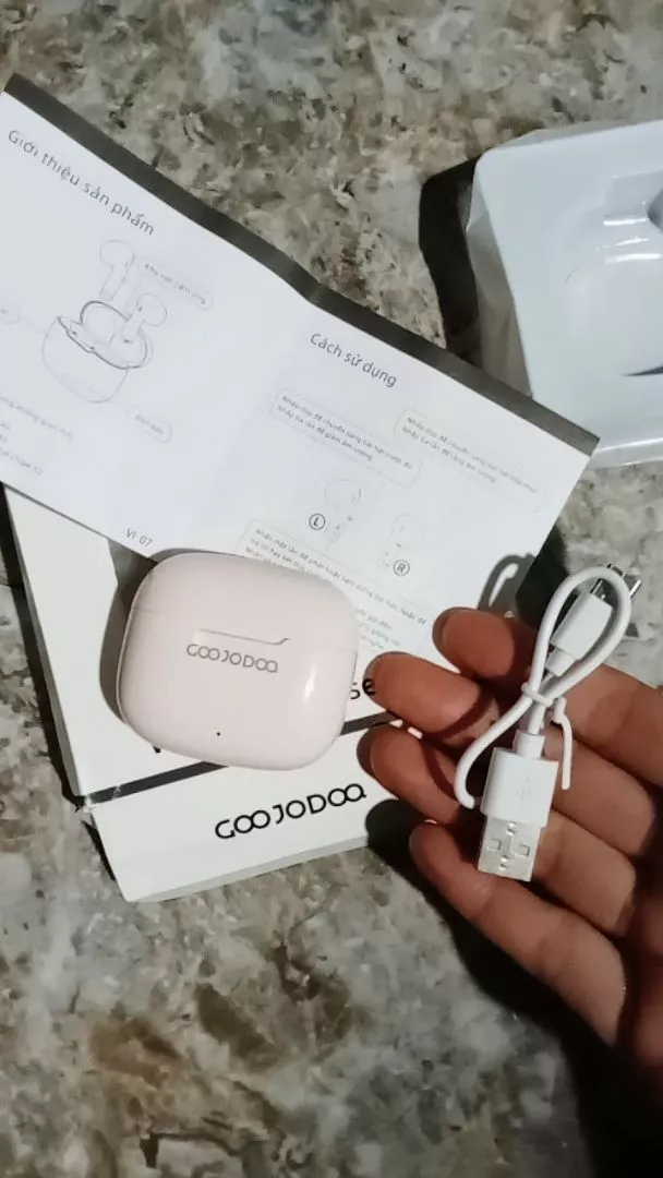 Tai nghe không dây Bluetooth 5.3 Goojodoq có tính năng điều khiển cảm ứng, âm trầm và thời lượng pin cực dài Kênh đôi