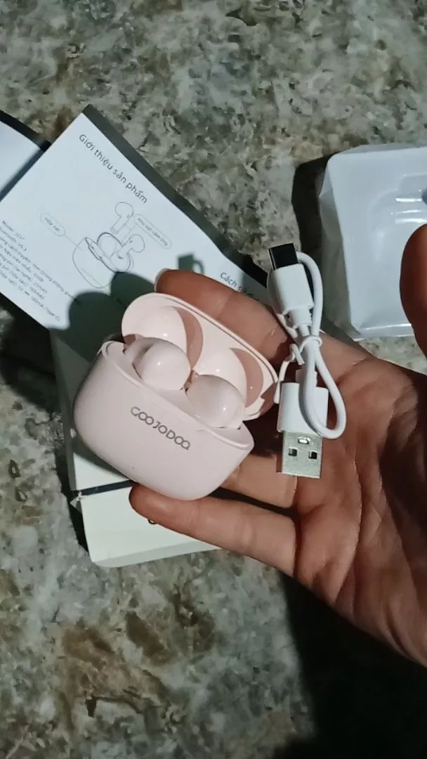 Tai nghe không dây Bluetooth 5.3 Goojodoq có tính năng điều khiển cảm ứng, âm trầm và thời lượng pin cực dài Kênh đôi