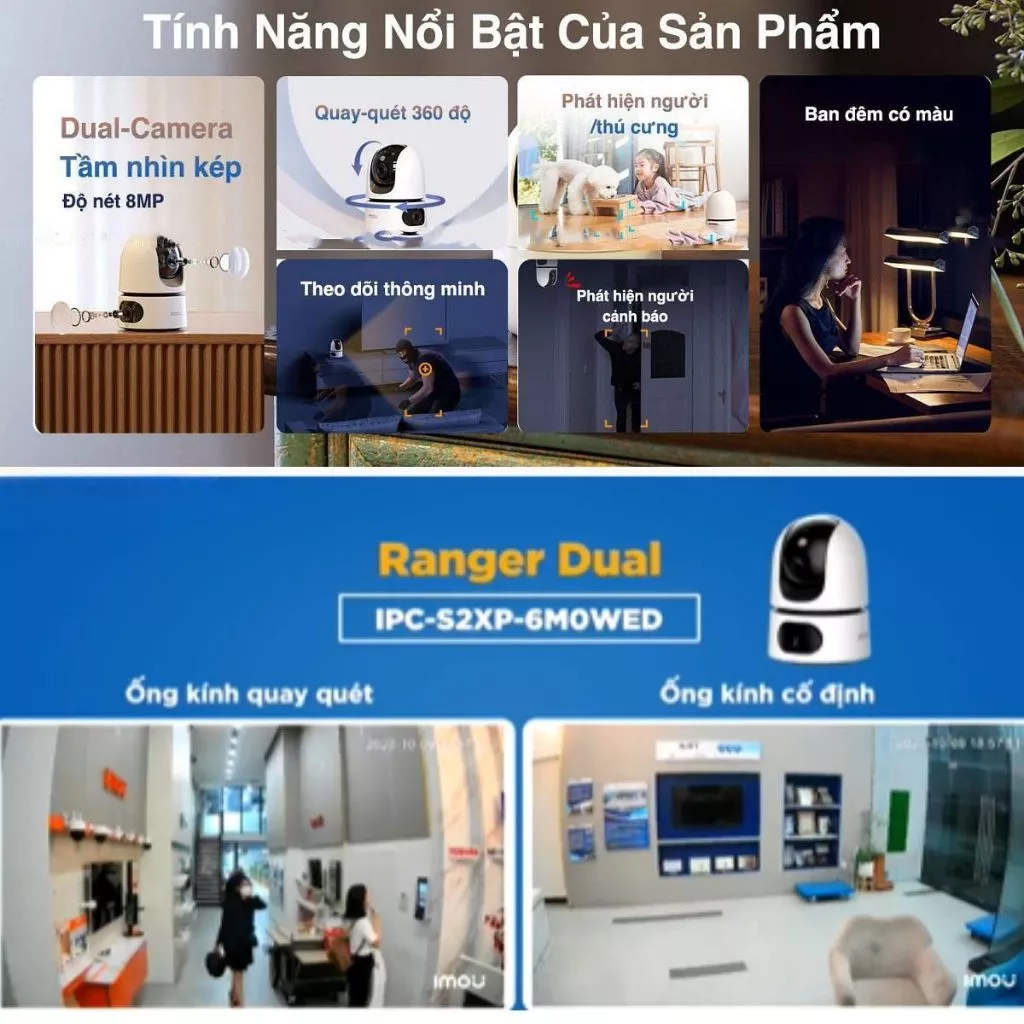 Camera 2 Mắt IMOU Ranger Dual (S2XP/S2XEP) - Giám Sát 360 Độ, Wi-Fi 6 - Image 3