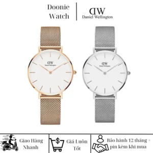 Đồng Hồ DW Thời Trang Cặp Đôi Nam Nữ, Nhiều Màu + Mẫu Unisex Sang Trọng, Dây Thép Lưới Bền Không Gỉ