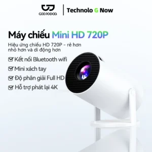 Máy chiếu Mini di động GOOJODOQ Android 11 Xoay miễn phí 270 ° Bluetooth 5.0 Màn hình lớn