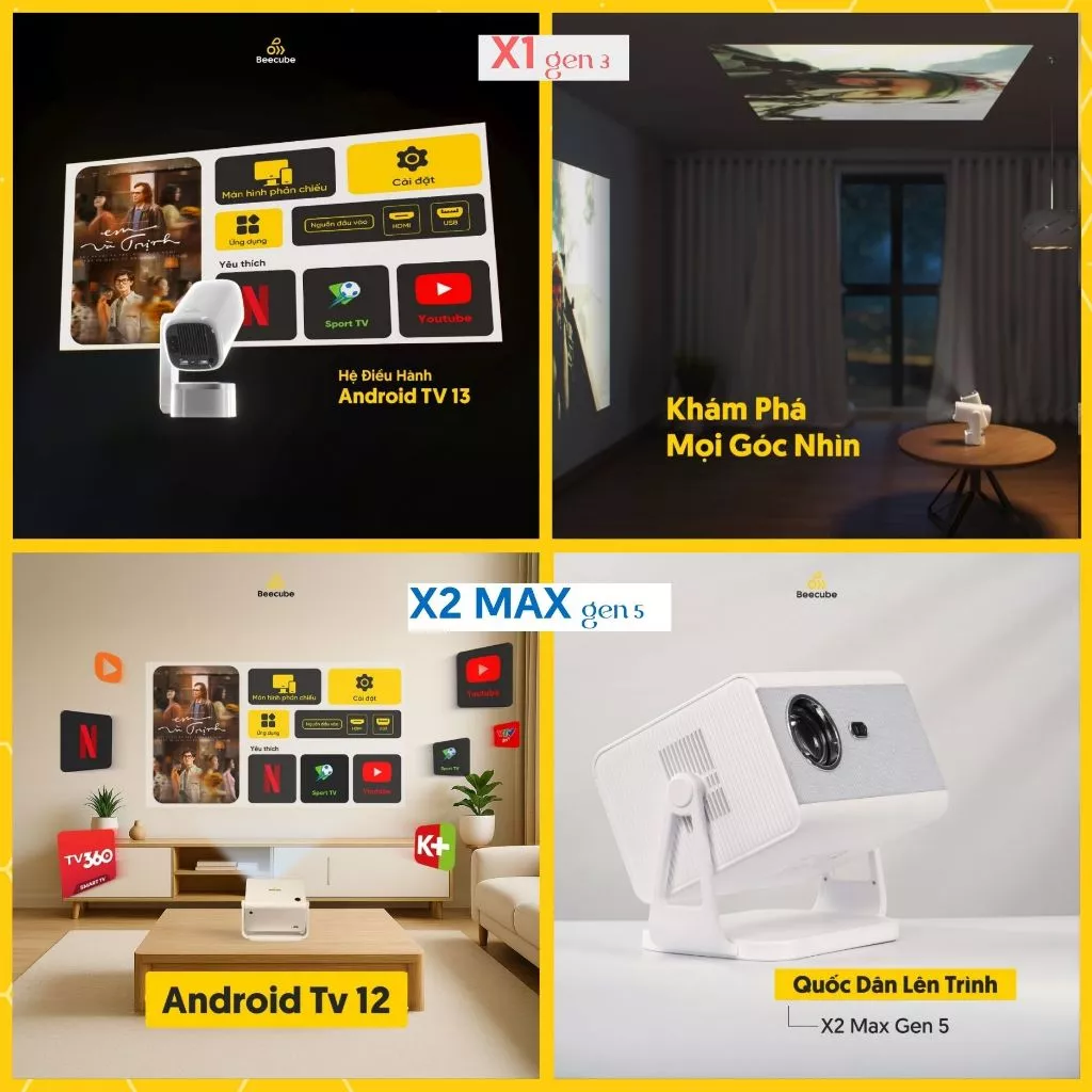 Máy Chiếu BEECUBE X1 Gen 3 & X2 Max Gen 5: Đỉnh Cao Máy Chiếu Mini - Image 3